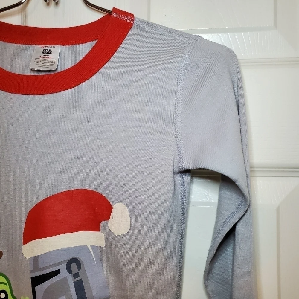 Hanna Andersson Star Wars Mandalorian Christmas Pajama Top Sz 12